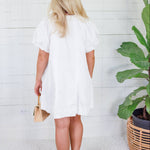 Kellie Off White Keyhole Mini Dress