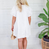 Kellie Off White Keyhole Mini Dress