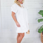 Kellie Off White Keyhole Mini Dress