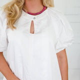 Kellie Off White Keyhole Mini Dress
