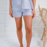 Kermit Navy Pinstripe Shorts Allie Rose 
