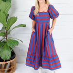 Kimmie Rugby Stripe Maxi Dress Entro