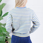 Kinsley Blue + Yellow Stripe Sweater All Row