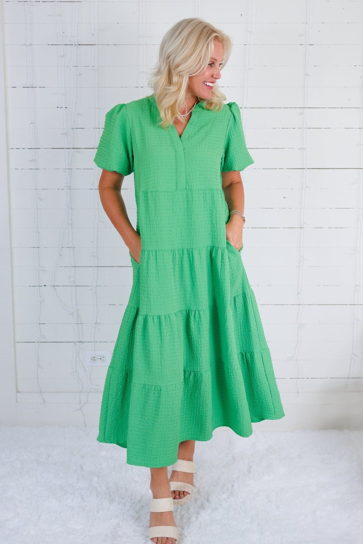 Kinsley Grass Green Maxi Dress Mary Square