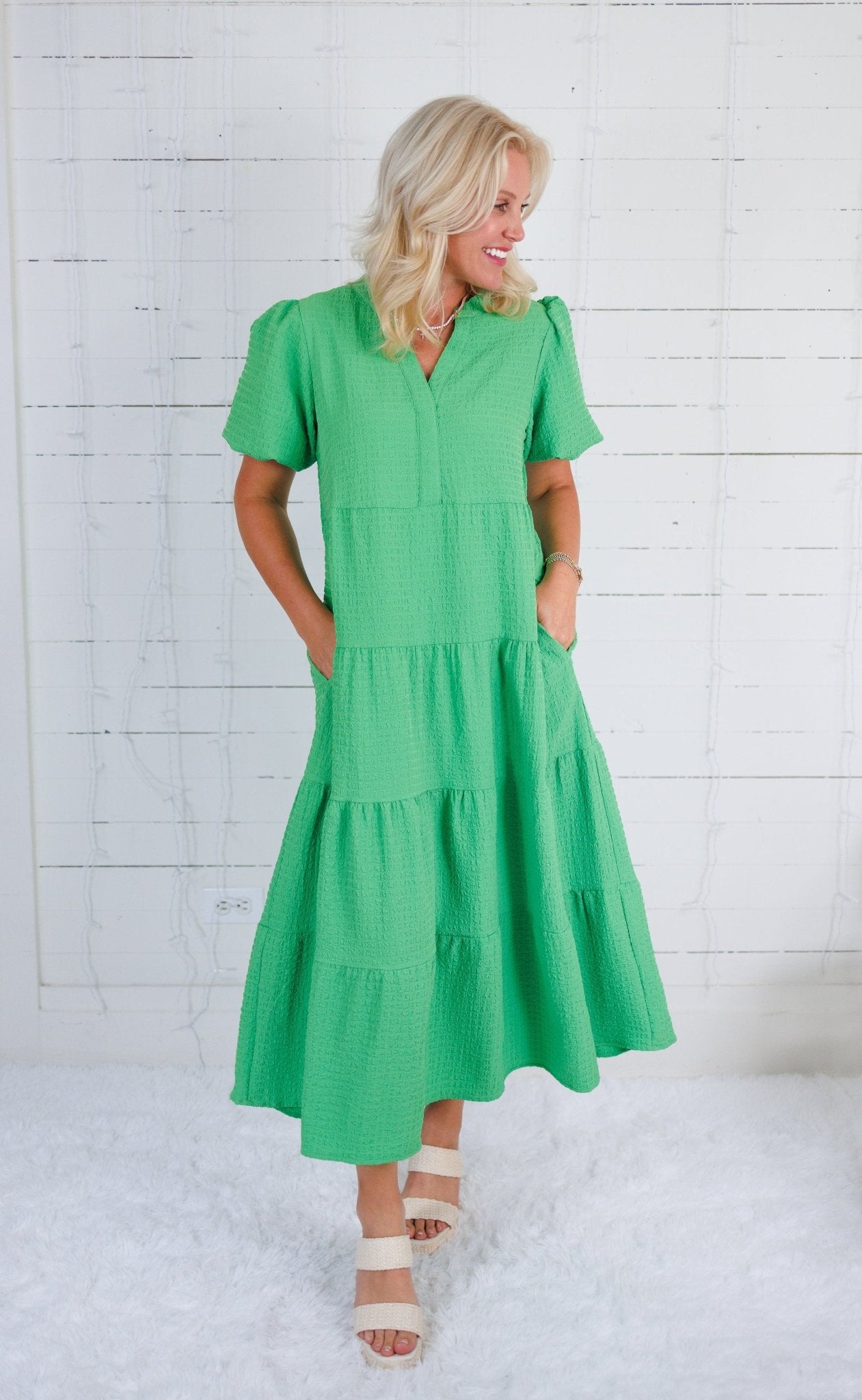 Kinsley Grass Green Maxi Dress Mary Square