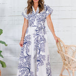 Klapp Navy + White Coral Dress BIGHIT FASHION 