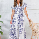 Klapp Navy + White Coral Dress BIGHIT FASHION 