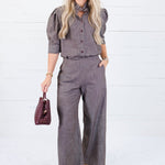 Knox Chestnut Wide Leg Pant Adrienne