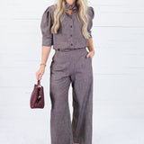Knox Chestnut Wide Leg Pant Adrienne