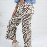Kramer Ecru+ Brown Zebra Pants Entro