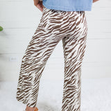 Kramer Ecru+ Brown Zebra Pants Entro