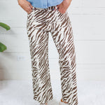 Kramer Ecru+ Brown Zebra Pants Entro