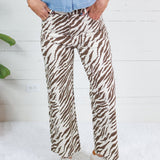 Kramer Ecru+ Brown Zebra Pants Entro