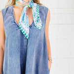 Kylie Denim Scoop Sleeveless Dress