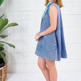 Kylie Denim Scoop Sleeveless Dress