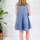 Kylie Denim Scoop Sleeveless Dress