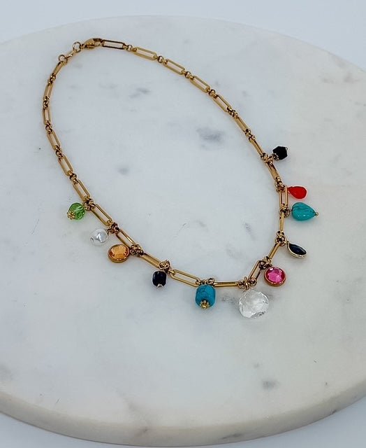 Lacy Beaded Dangle Necklace - A3 Accessories - Jewelry - Clover + Bee