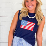 Land of Liberty Flag Sweater Buttermelon