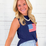 Land of Liberty Flag Sweater Buttermelon