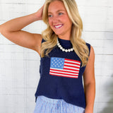 Land of Liberty Flag Sweater Buttermelon