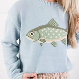 Laurel Dusty Blue Fish Sweater Wishlist