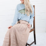 Laurel Dusty Blue Fish Sweater Wishlist