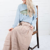 Laurel Dusty Blue Fish Sweater Wishlist