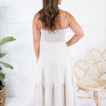 Lauren Latte Linen Midi Dress