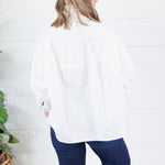 Lauren White Button Top Brad & Rena