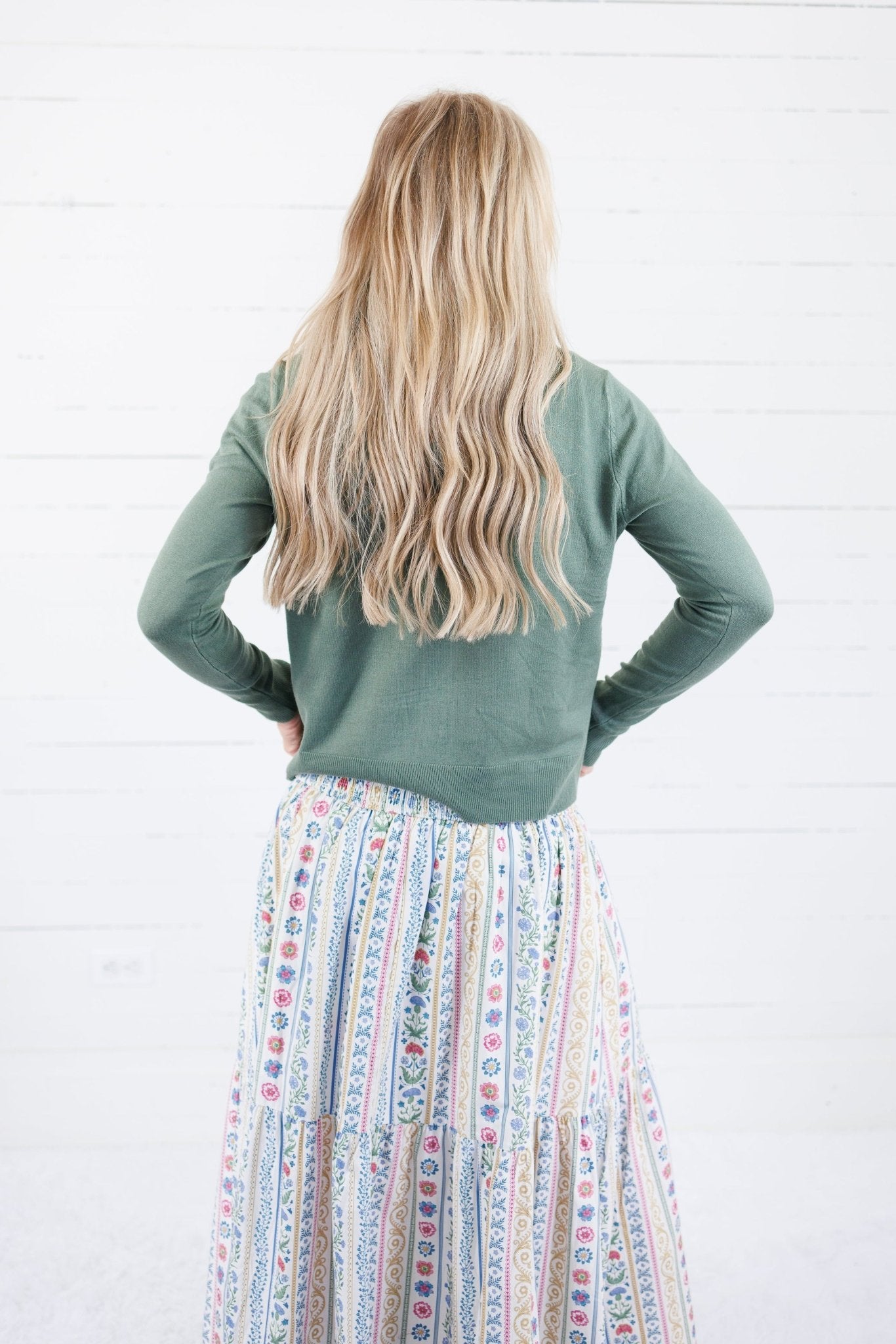 Leah Spruce Ultra Soft Crewneck Cardigan Be Cool