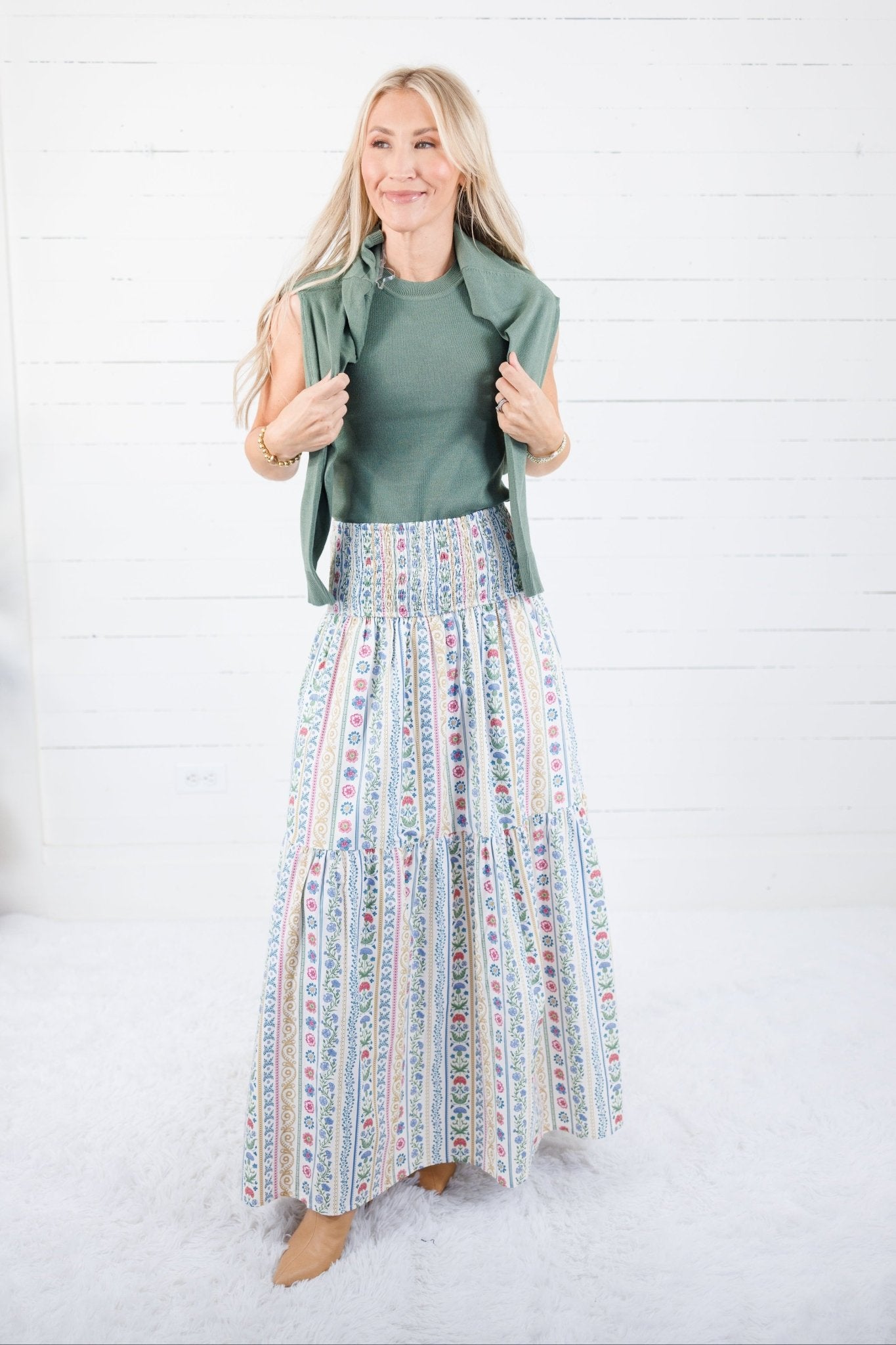 Leah Spruce Ultra Soft Crewneck Cardigan Be Cool