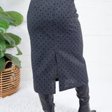 Leigh Charcoal Dottie Pencil Skirt Compania Fantastica