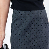 Leigh Charcoal Dottie Pencil Skirt Compania Fantastica