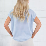 Lemon Patch Baby Blue Sleeveless Sweater Sunday Edition