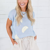 Lemon Patch Baby Blue Sleeveless Sweater Sunday Edition