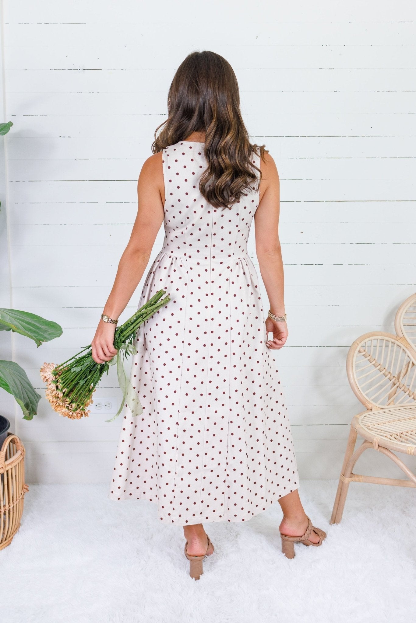 Lennie Ecru + Cocoa Dotty Dress