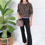 Lexi Leopard Crewneck Sweater Molly Bracken