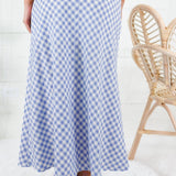 Libby Periwinkle Blue Gingham Maxi Skirt Things Between
