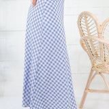 Libby Periwinkle Blue Gingham Maxi Skirt Things Between