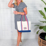 Liberty Navy Striped Mini Dress Staccato