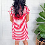 Liberty Red Striped Mini Dress Staccato