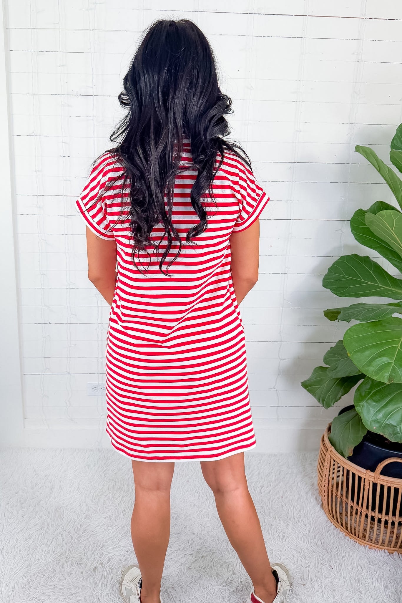Liberty Red Striped Mini Dress Staccato