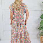 Lillian Lilac Floral Button Maxi Dress Karlie