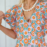 Lillian Lilac Floral Button Maxi Dress Karlie