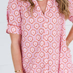 Lillian Mauve Mix Button Midi Dress Gigio