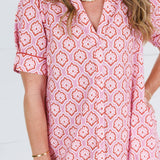 Lillian Mauve Mix Button Midi Dress Gigio