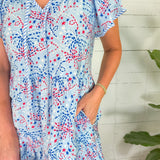 Lillian Star Spangled Blue Mini Dress Mary Square
