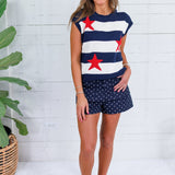 Liza Navy Polka Dot Shorts Entro