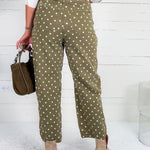 Lizzy Olive Dotty Mini Barrel Pants Entro