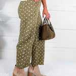 Lizzy Olive Dotty Mini Barrel Pants Entro